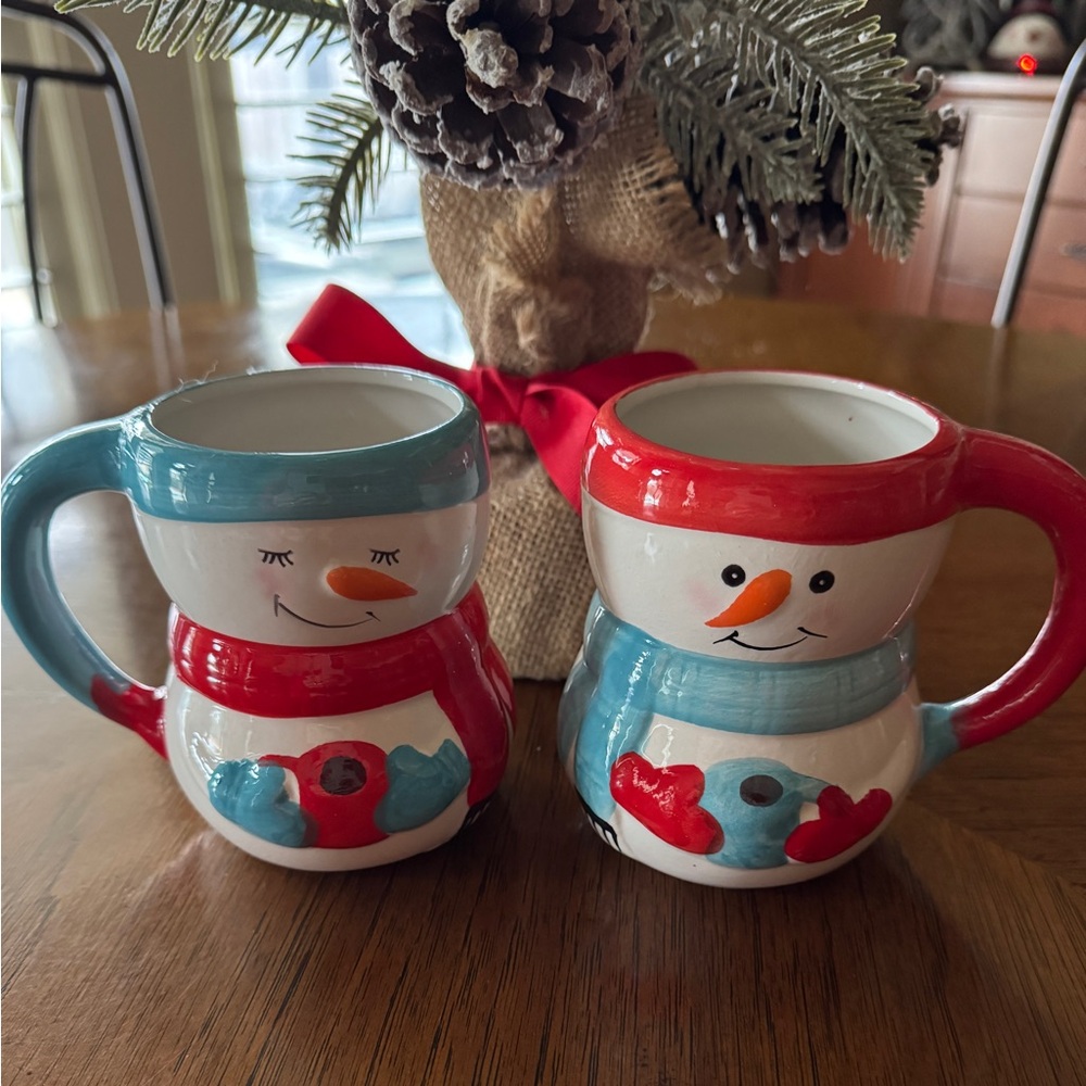 Bay Island Snowman Hot Chocolate Mugs - Set of 2